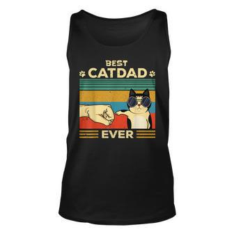 Best Cat Dad Ever Dad Gifts Men Daddy Fathers Day Unisex Tank Top - Thegiftio UK