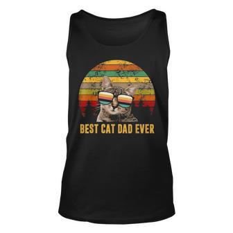 Best Cat Dad Ever Fathers Day Gifts I Love Cat Lover Unisex Tank Top - Seseable