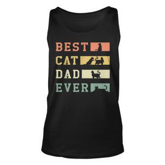 Best Cat Dad Ever Fathers Day Papa Paw Love Kitten Meow Tank Top | Mazezy
