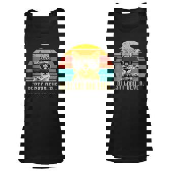 Best Cat Dad Ever Fathers Day Vintage Retro Unisex Tank Top - Seseable