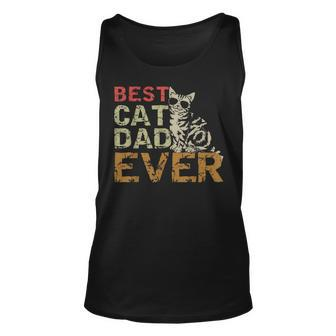 Best Cat Dad Ever Funny Cat Daddy Lover Gift Unisex Tank Top | Mazezy