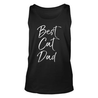 Best Cat Dad Fun Cool Father Unisex Tank Top | Mazezy