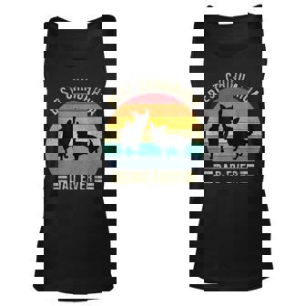 Best Chihuahua Dad Ever Retro Vintage Dog Lover Unisex Tank Top - Seseable