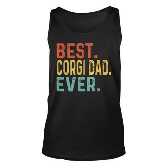 Best Corgi Dad Ever Retro Vintage Unique For Corgi Dad Tank Top | Mazezy