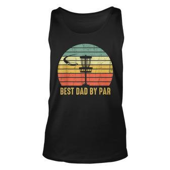 Best Dad By Par Funny Disc Golf Gift For Men Fathers Day Unisex Tank Top - Thegiftio UK