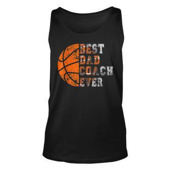 Best Dad Coach Ever Fathers Day Basketball Gift For Dad Men Unisex Tank Top - Thegiftio UK