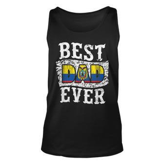 Best Dad Ever Fathers Day Ecuador Flag Unisex Tank Top | Mazezy