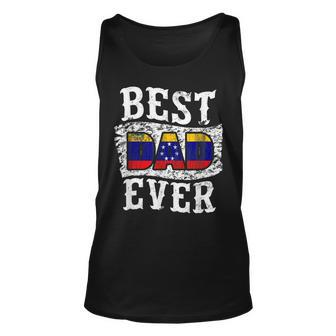 Best Dad Ever Fathers Day Venezuela Flag Gift For Mens Unisex Tank Top | Mazezy