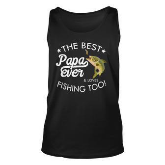 Best Dad Ever Fishing Lover Gift For Mens Unisex Tank Top | Mazezy AU