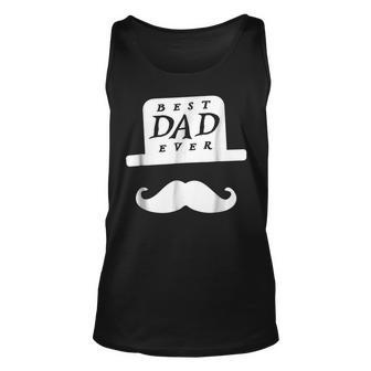 Best Dad Ever Happy Fathers Day Mustache Tank Top | Mazezy
