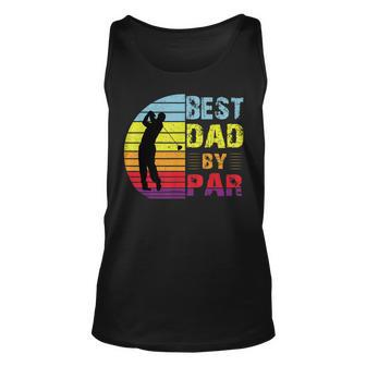 Best Dad By Par Daddy Fathers Day Golf Lover Tank Top | Mazezy