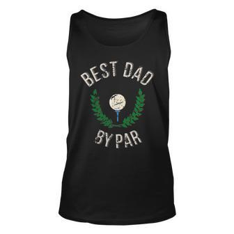 Best Dad By Par Fathers Day Golf Lover Golfer Pocket Tank Top | Mazezy