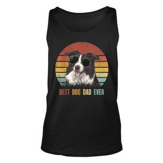 Best Dog Dad Ever Border Collie Fathers Day Tank Top | Mazezy