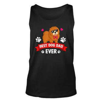 Best Dog Dad Ever Funny Chow Chow Sunglasses Fathers Day Unisex Tank Top - Thegiftio UK