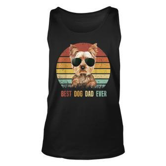 Best Dog Dad Ever Yorkshire Terrier Fathers Day Tank Top | Mazezy
