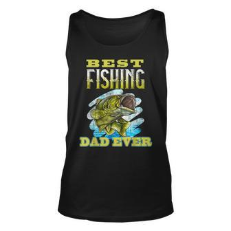 Best Fishing Dad Ever Fisherman Father Gift For Mens Unisex Tank Top | Mazezy AU