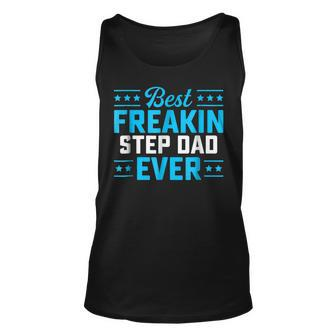 Best Freakin Step Dad Matching Family Unisex Tank Top | Mazezy UK