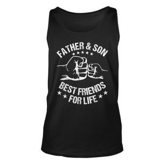 Best Friends For Life Father Son Fist Bump Fathers Day Dad Unisex Tank Top | Mazezy CA