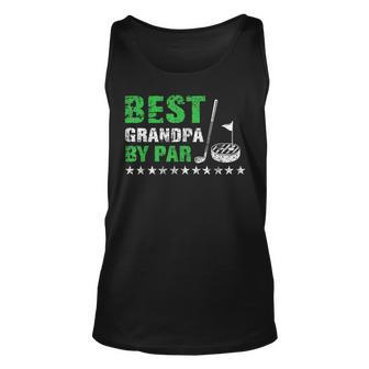 Best Grandpa By Par Golf Lover Fathers Day Dad Tank Top | Mazezy