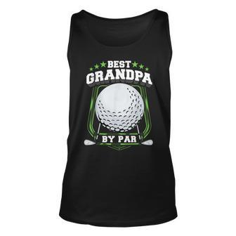 Best Grandpa By Par Golf Papa Grandfather Pop Dad Golf Tank Top | Mazezy