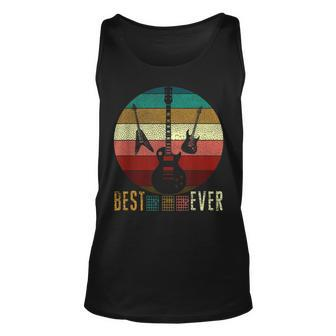 Best Guitar Dad Ever Music Guitar Father Gift For Mens Unisex Tank Top | Mazezy