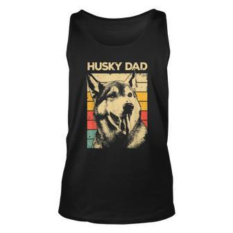 Best Husky Design For Dad Men Siberian Husky Pet Dog Lovers Unisex Tank Top | Mazezy