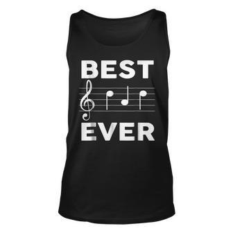 Best Music Dad Ever Musician Piano Guitar Player Gift Unisex Tank Top | Mazezy
