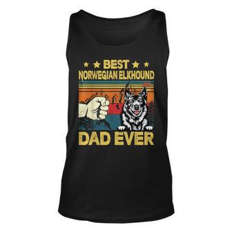 Best Norwegian Elkhound Dad Ever Retro Vintage Fathers Day Unisex Tank Top - Seseable