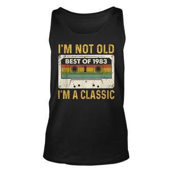 Best Of 1983 40Th Birthday Gifts Cassette Tape Vintage Unisex Tank Top - Seseable