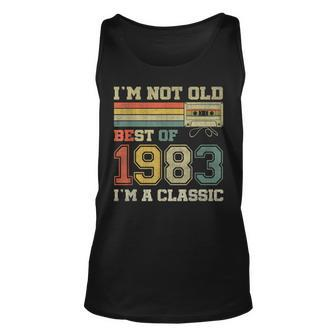 Best Of 1983 Made In 1983 40Th Birthday Gift 40 Year Old Unisex Tank Top - Seseable