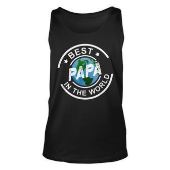 Best Papa In The World Funny Italian Dad Gift Gift For Mens Unisex Tank Top | Mazezy
