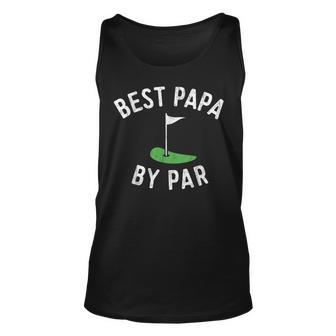 Mens Best Papa By Par Golf Shirt Fathers Day Grandpa Tank Top | Mazezy