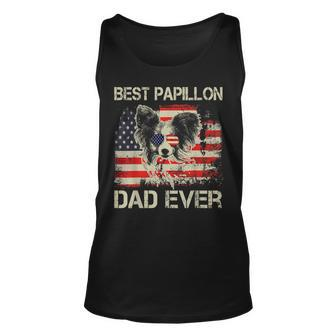 Best Papillon Dad Ever American Gift For Mens Unisex Tank Top | Mazezy
