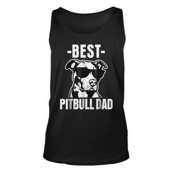 Best Pitbull Dad Funny Pit Bull Dog Mens Gift For Mens Unisex Tank Top | Mazezy
