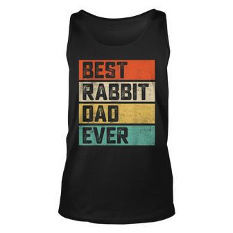 Best Rabbit Dad Ever Funny Rabbits Men Father Vintage Unisex Tank Top - Seseable