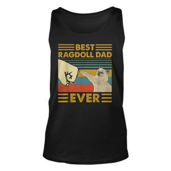 Best Ragdoll Dad Ever Retro Vintage Sunset Unisex Tank Top - Seseable