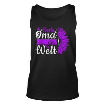 Beste Oma Der Welt Zum Muttertag Lila Blume Tank Top - Seseable