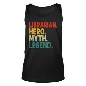 Bibliothekar Held Mythos Legende Retro-Bibliothekar Tank Top - Seseable