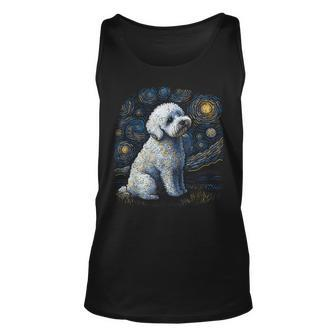 Bichons Frise Dog Starry Night Dogs Lover Gifts Graphic Unisex Tank Top | Mazezy