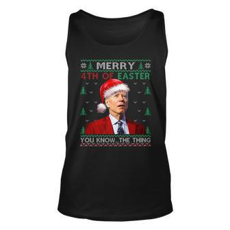 Biden Santa Merry 4Th Of Easter You Know Thing Xmas Ugly Unisex Tank Top - Seseable