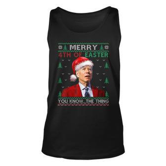 Biden Santa Merry 4Th Of Easter You Know Thing Xmas Ugly V2 Unisex Tank Top - Seseable