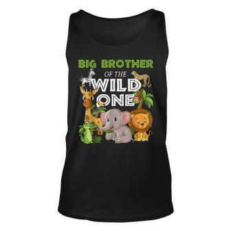 Big Brother Of The Wild One Zoo Birthday 1St Safari Jungle Unisex Tank Top - Seseable