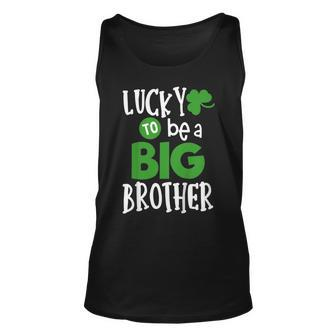 Big Brother St Patricks Day Pregnancy Announcement Shirt Unisex Tank Top | Mazezy