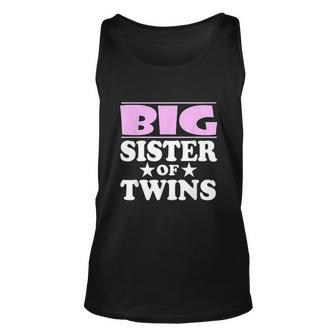 Big Sister Of Twins Announcement Men Women Tank Top Graphic Print Unisex - Thegiftio UK