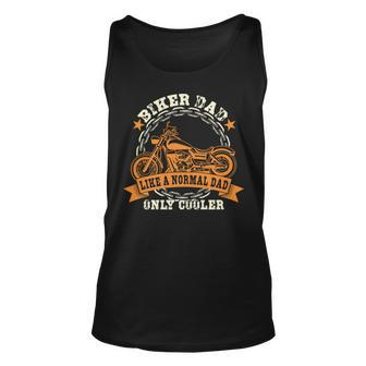 Biker Dad Father’S Day Biker Fathers Motorcycle Dad Unisex Tank Top | Mazezy