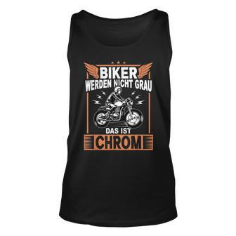 Biker Grau Chrom Motorrad Motorradfahrer Motorradfahren Tank Top - Seseable