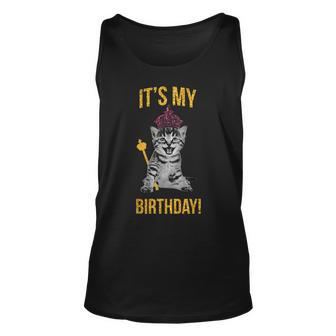 Birthday For Queens Cat Lovers Funny Kitty Animal Pet Unisex Tank Top - Seseable