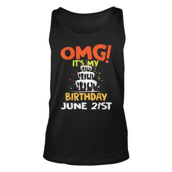 Birthday Gifts June 21St Birthday Funny Unisex Tank Top | Mazezy