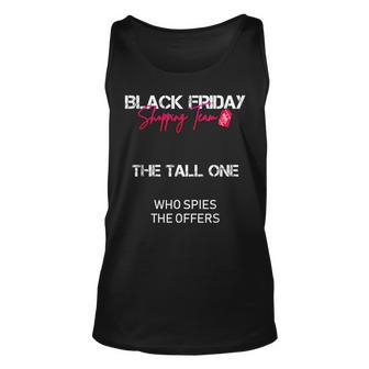 Black Friday Shopping Team Shirt - The Tall One Unisex Tank Top | Mazezy