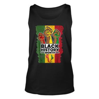 Black History Month 2023 Hand Strong African American Pride Unisex Tank Top - Seseable